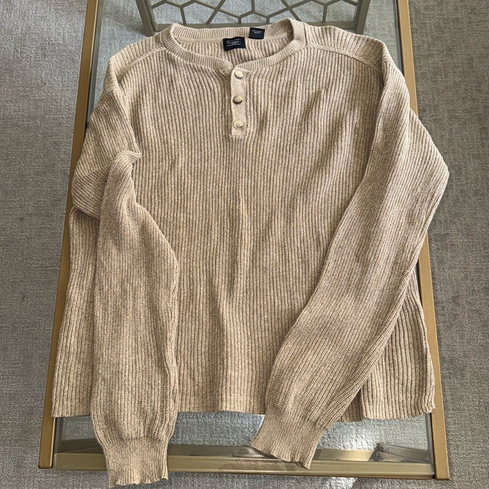 Men’s Haggar Sweater XL Oatmeal color NWOT